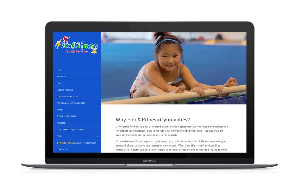 Fun & Fitness Gymnastics Web Design