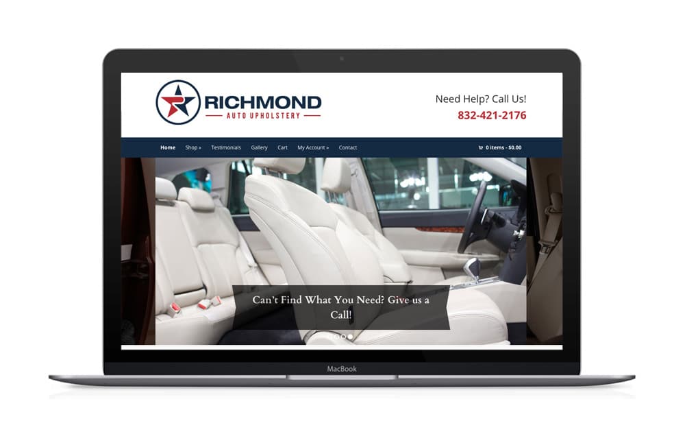 Richmond Auto Upholstery Web Design