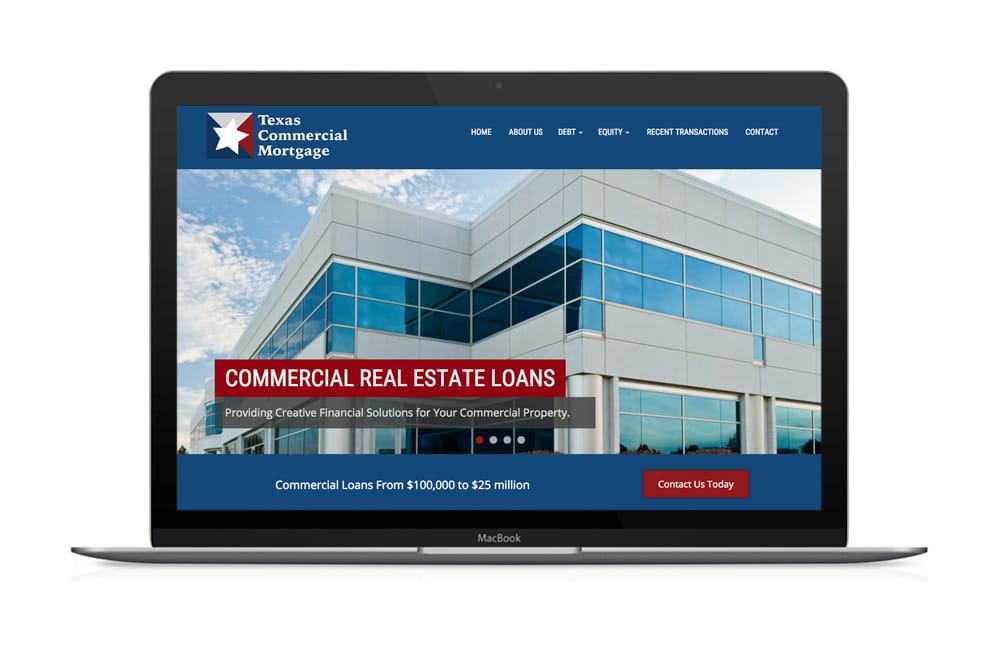 Texas Commercial Mortgage Web Design