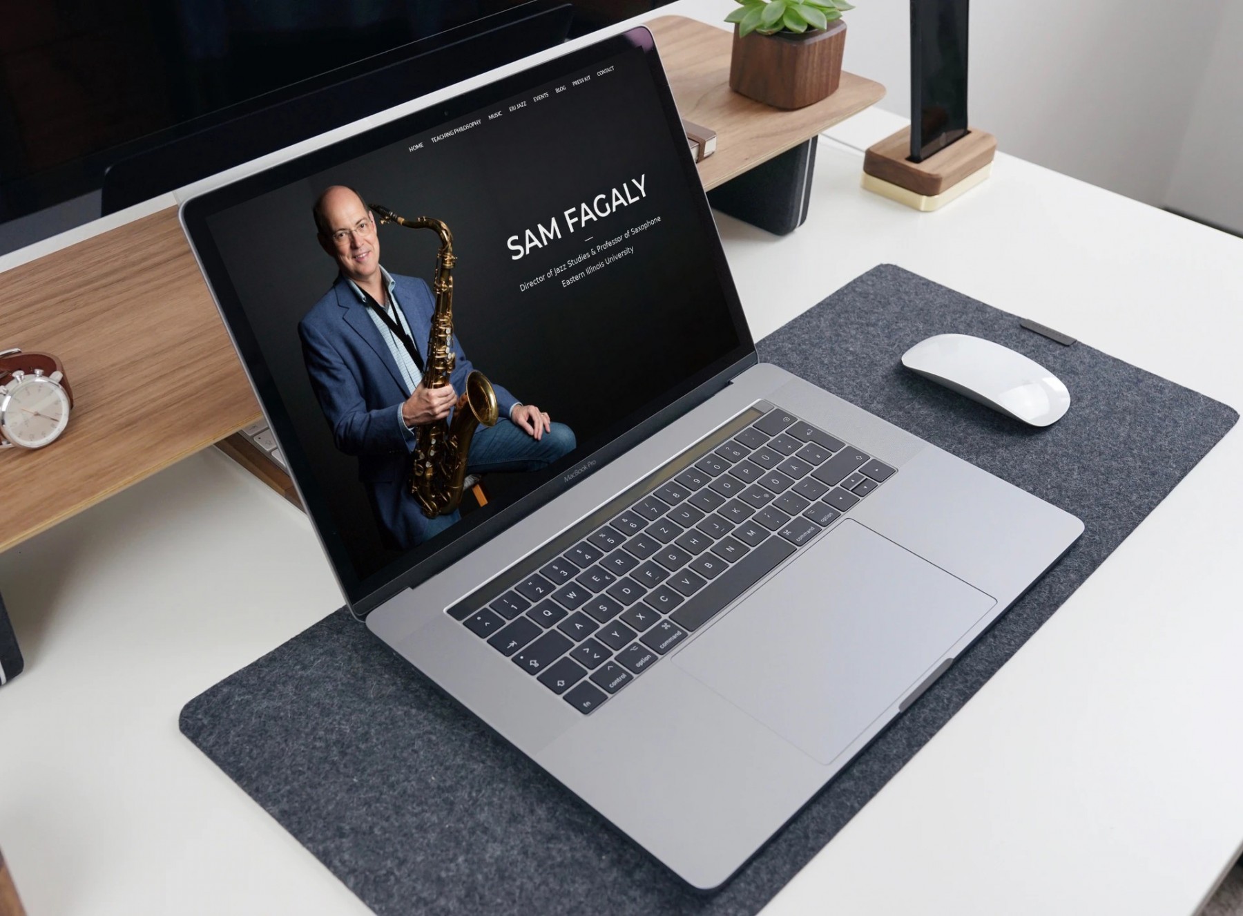 Sam Fagaly Website Design - laptop