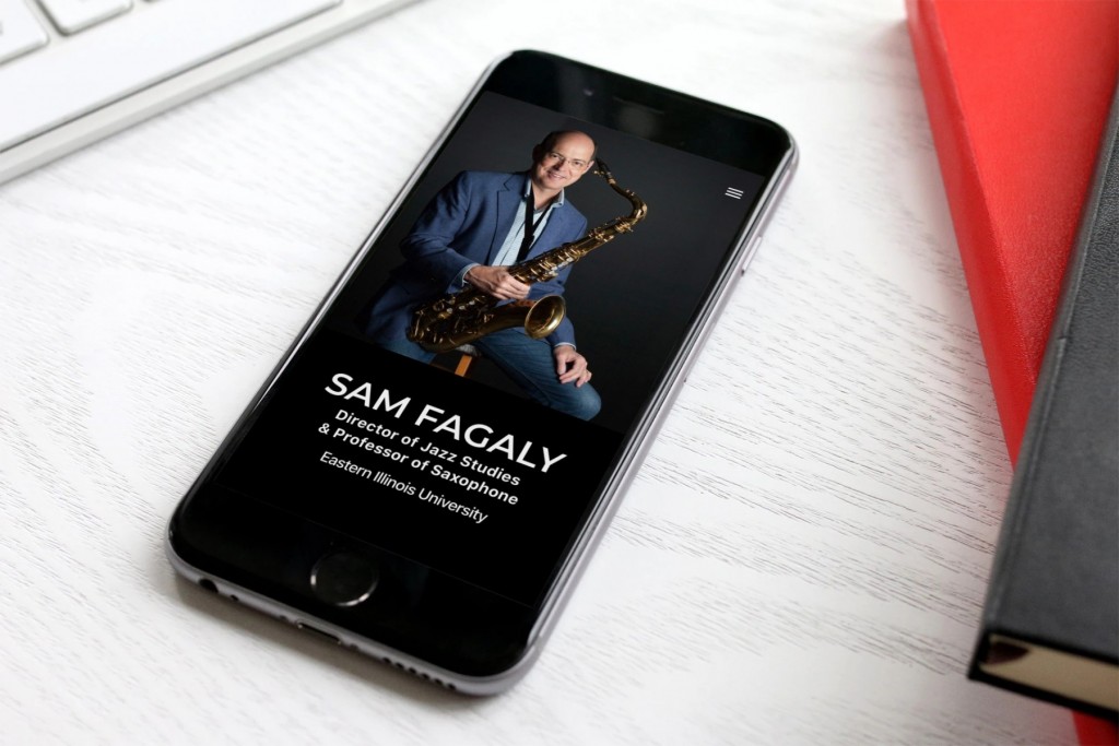 Sam Fagaly Website Design - smartphone