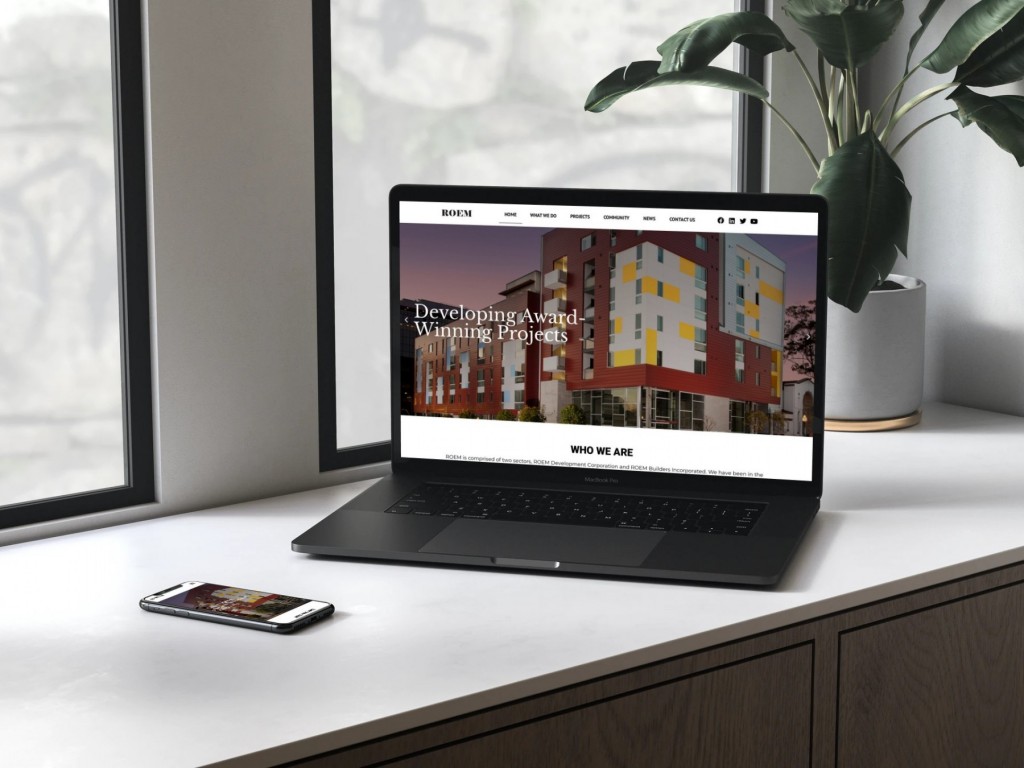 ROEM Website Design - Laptop