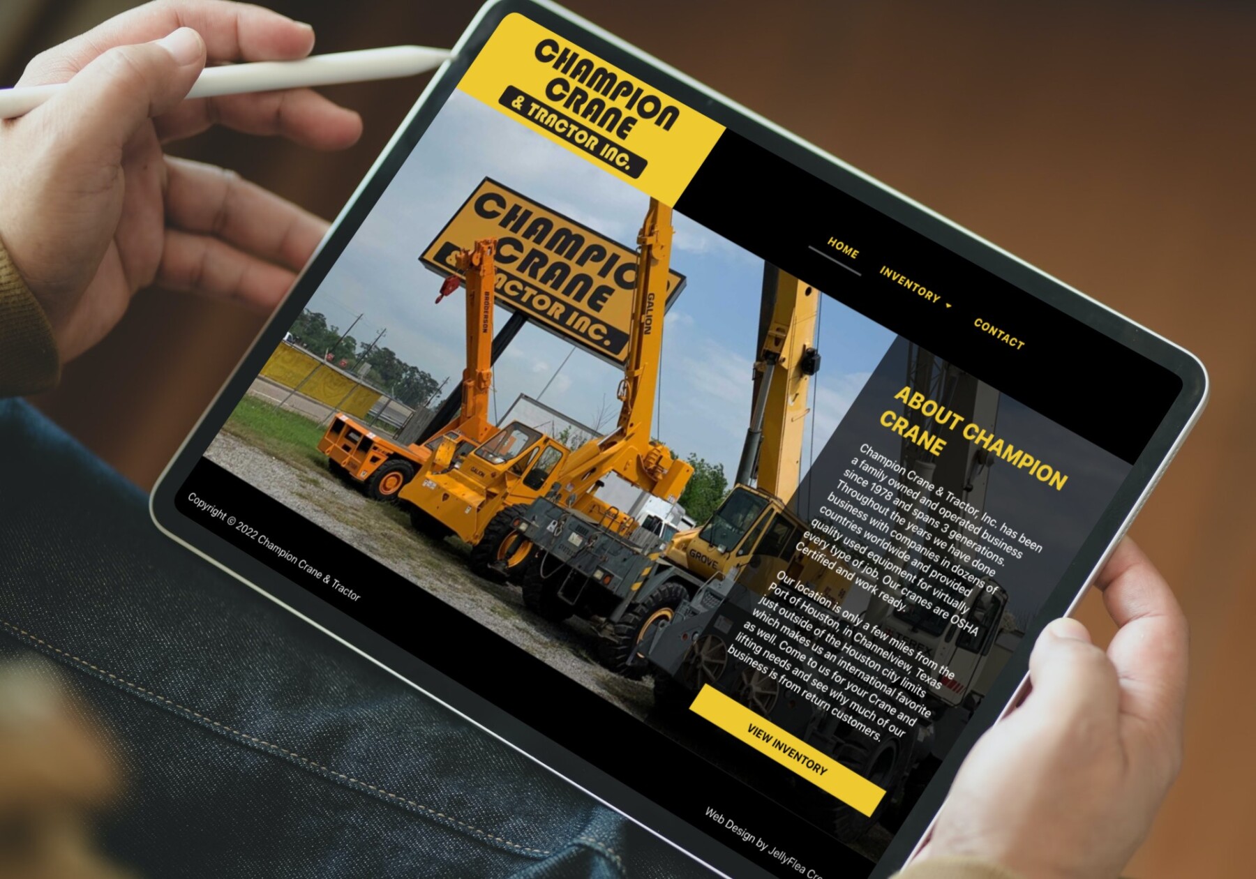 Champion Crane & Tractor Website Design - Houston