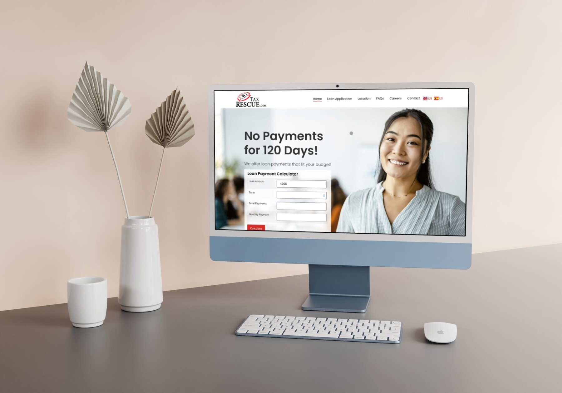 Tax Rescue WordPress Website Design in Houston - iMac