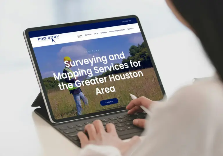 Pro-Surv WordPress Website Design in Houston - Tablet